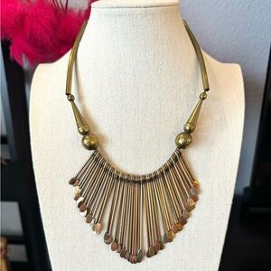 Vintage Brass and Copper Statement Necklace